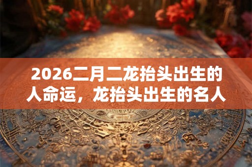 2026二月二龙抬头出生的人命运，龙抬头出生的名人