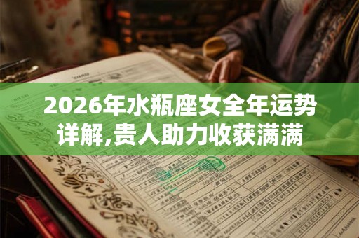 2026年水瓶座女全年运势详解,贵人助力收获满满 2026年水瓶座女全年运势详解,贵人助力收获满满