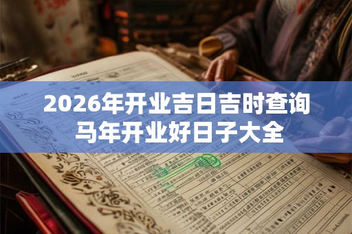 2026年开业吉日吉时查询 马年开业好日子大全