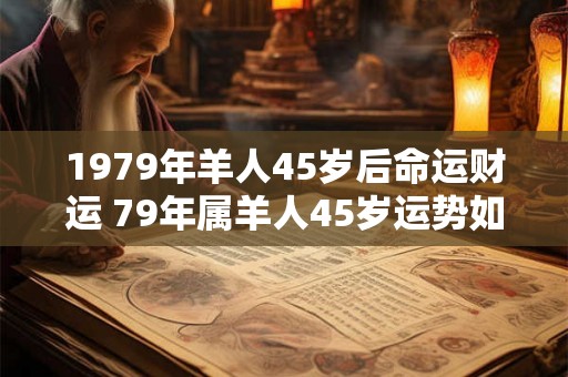 1979年羊人45岁后命运财运 79年属羊人45岁运势如何