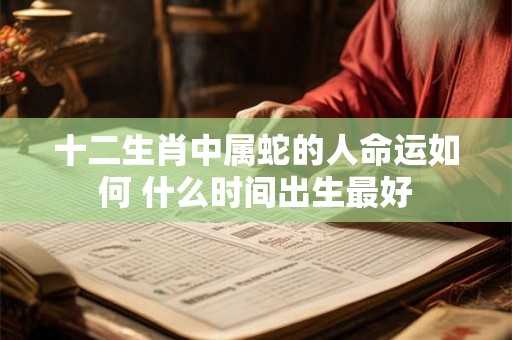十二生肖中属蛇的人命运如何 什么时间出生最好