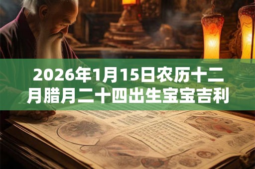 2026年1月15日农历十二月腊月二十四出生宝宝吉利名字