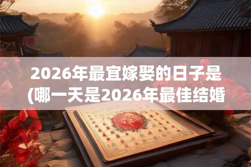 2026年最宜嫁娶的日子是(哪一天是2026年最佳结婚日？)