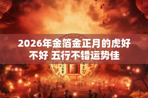 2026年金箔金正月的虎好不好 五行不错运势佳 2026年金箔金正月的虎好不好 五行不错运势佳