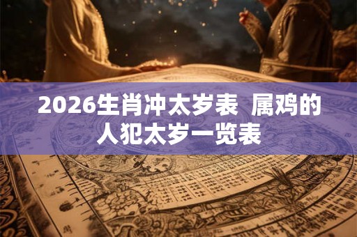 2026生肖冲太岁表 属鸡的人犯太岁一览表 2026生肖冲太岁表 属鸡的人犯太岁一览表