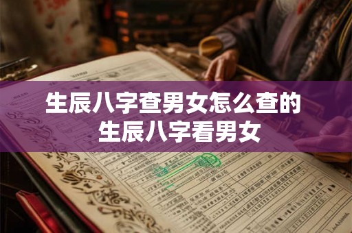 生辰八字查男女怎么查的  生辰八字看男女
