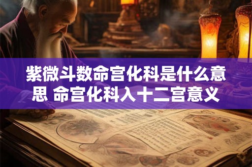 紫微斗数命宫化科是什么意思 命宫化科入十二宫意义详解