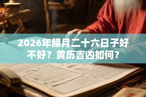 2026年腊月二十六日子好不好？黄历吉凶如何？