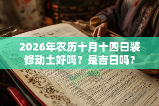 2026年农历十月十四日装修动土好吗？是吉日吗？