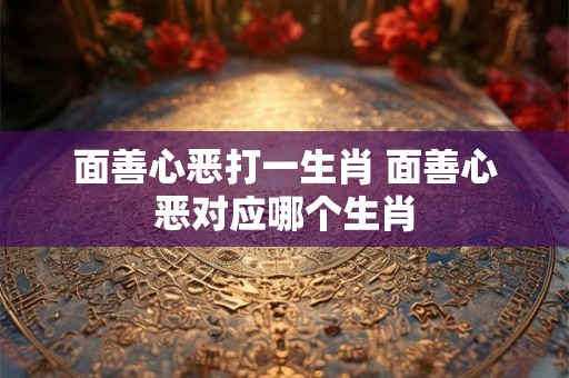 面善心恶打一生肖 面善心恶对应哪个生肖 面善心恶打一生肖 面善心恶对应哪个生肖