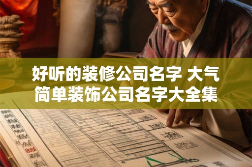 好听的装修公司名字 大气简单装饰公司名字大全集 好听的装修公司名字 大气简单装饰公司名字大全集