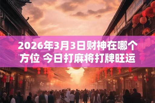2026年3月3日财神在哪个方位 今日打麻将打牌旺运方位