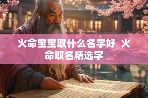 火命宝宝取什么名字好 火命取名精选字 火命宝宝取什么名字好 火命取名精选字
