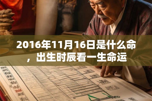 2016年11月16日是什么命，出生时辰看一生命运