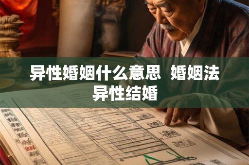 异性婚姻什么意思  婚姻法异性结婚