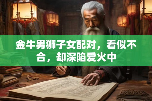 金牛男狮子女配对，看似不合，却深陷爱火中