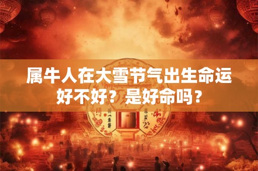 属牛人在大雪节气出生命运好不好？是好命吗？