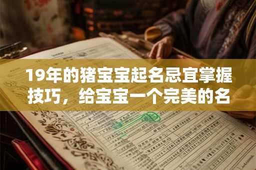 19年的猪宝宝起名忌宜掌握技巧，给宝宝一个完美的名字