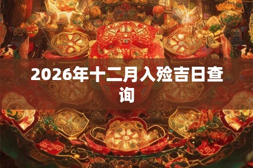 2026年十二月入殓吉日查询
