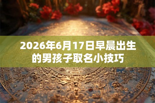 2026年6月17日早晨出生的男孩子取名小技巧