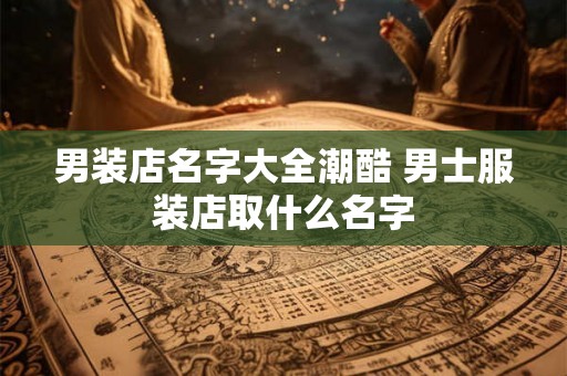男装店名字大全潮酷 男士服装店取什么名字