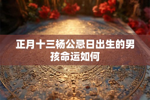 正月十三杨公忌日出生的男孩命运如何 正月十三杨公忌日出生的男孩命运如何