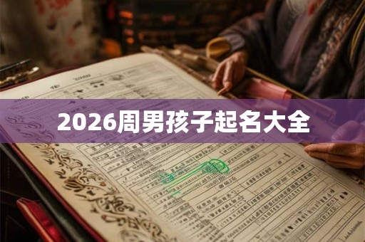 2026周男孩子起名大全