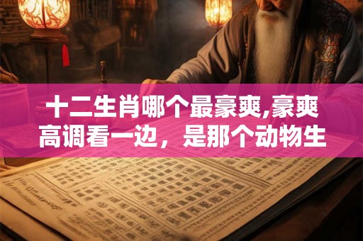 十二生肖哪个最豪爽,豪爽高调看一边，是那个动物生肖