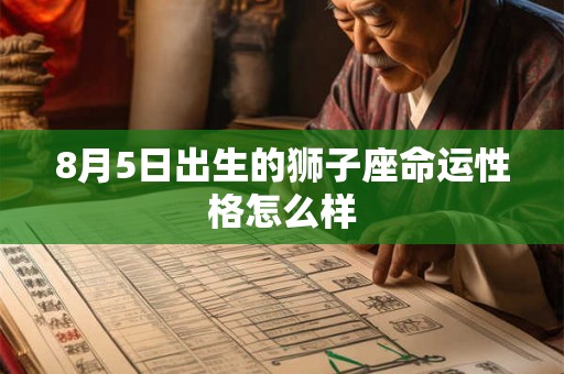 8月5日出生的狮子座命运性格怎么样