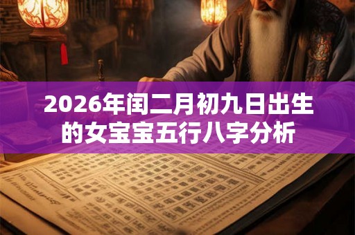 2026年闰二月初九日出生的女宝宝五行八字分析
