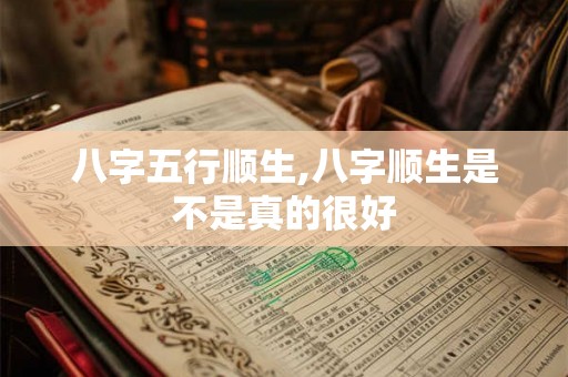 八字五行顺生,八字顺生是不是真的很好