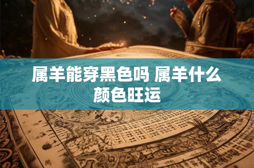 属羊能穿黑色吗 属羊什么颜色旺运