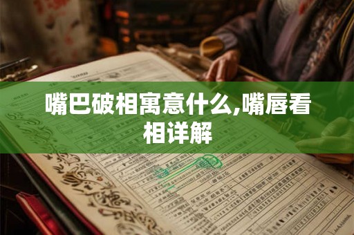 嘴巴破相寓意什么,嘴唇看相详解