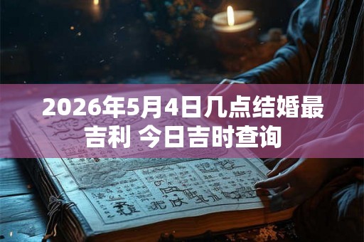 2026年5月4日几点结婚最吉利 今日吉时查询