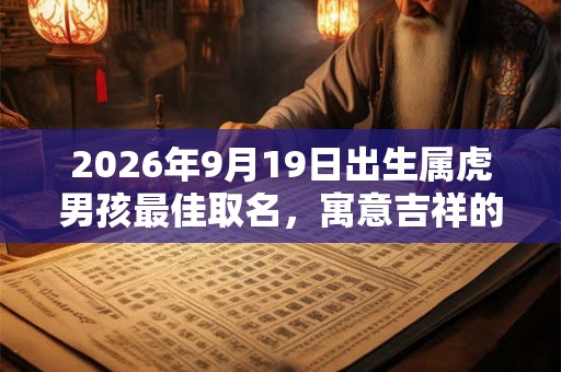 2026年9月19日出生属虎男孩最佳取名，寓意吉祥的名字