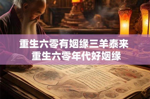 重生六零有姻缘三羊泰来 重生六零年代好姻缘 重生六零有姻缘三羊泰来 重生六零年代好姻缘