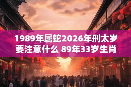1989年属蛇2026年刑太岁要注意什么 89年33岁生肖蛇逢虎年运势如何