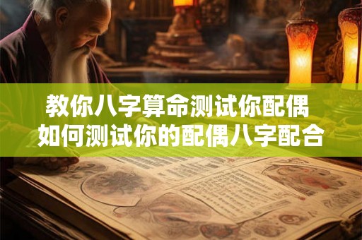 教你八字算命测试你配偶 如何测试你的配偶八字配合度