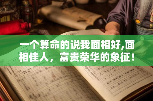 一个算命的说我面相好,面相佳人，富贵荣华的象征！