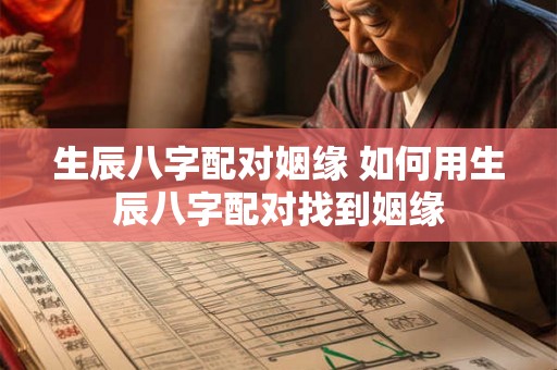 生辰八字配对姻缘 如何用生辰八字配对找到姻缘