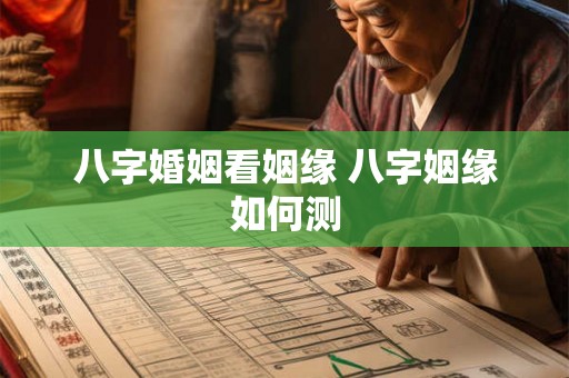 八字婚姻看姻缘 八字姻缘如何测