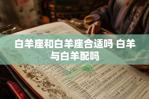 白羊座和白羊座合适吗 白羊与白羊配吗
