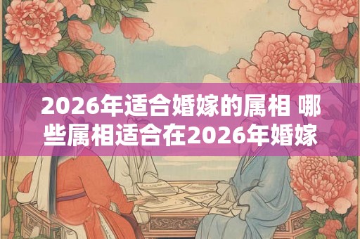 2026年适合婚嫁的属相 哪些属相适合在2026年婚嫁