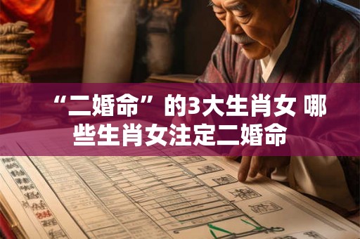 “二婚命”的3大生肖女 哪些生肖女注定二婚命