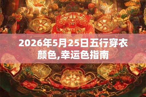 2026年5月25日五行穿衣颜色,幸运色指南