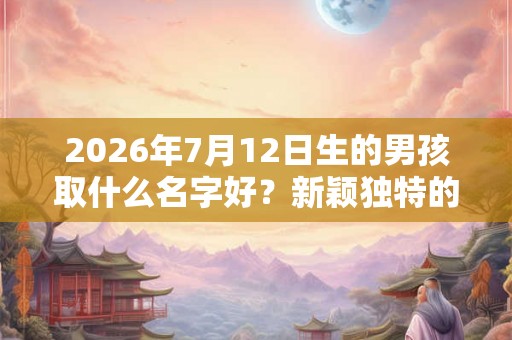 2026年7月12日生的男孩取什么名字好?新颖独特的男宝宝名字 2026年7月12日生的男孩取什么名字好?新颖独特的男宝宝名字