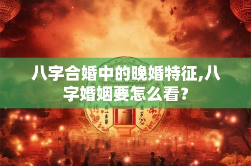 八字合婚中的晚婚特征,八字婚姻要怎么看？