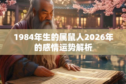 1984年生的属鼠人2026年的感情运势解析 1984年生的属鼠人2026年的感情运势解析