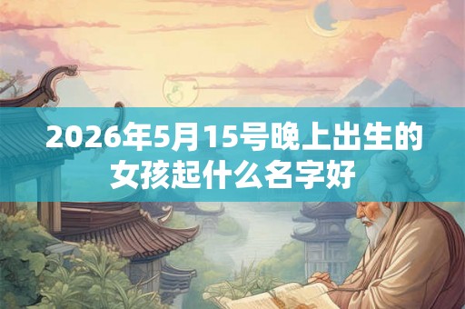 2026年5月15号晚上出生的女孩起什么名字好