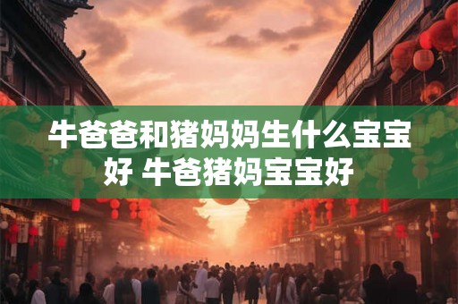 牛爸爸和猪妈妈生什么宝宝好 牛爸猪妈宝宝好